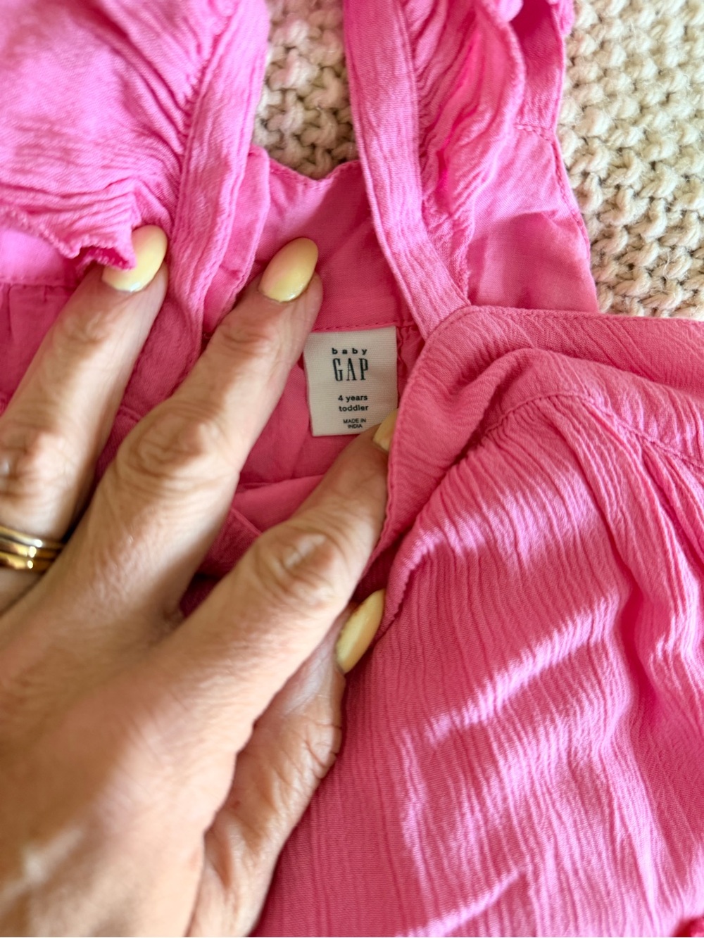 Baby Gap Colorblock Ruffle Dress – Size 4T – EUC 💕🧡 - Picture 2 of 2